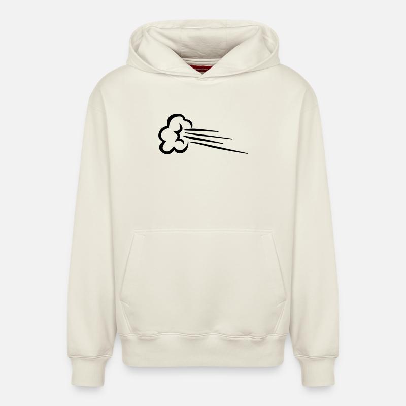 Comic Effekt Geschwindigkeit - Relaxed Unisex Organic Hoodie – von SPREAD - Naturweiß