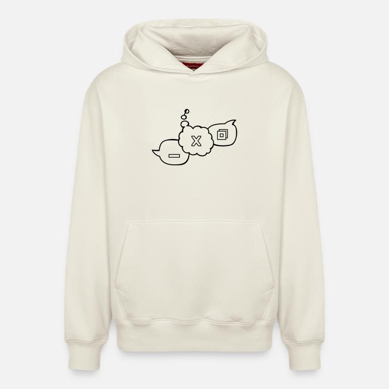 Computer Sprechblasen - Relaxed Unisex Organic Hoodie – von SPREAD - Naturweiß