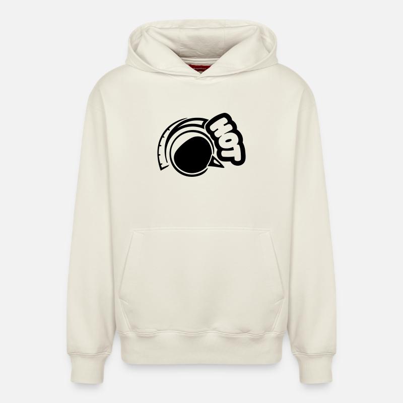 Chaud - Sweat à capuche unisexe décontracté en coton biologique – de SPREAD - blanc cassé