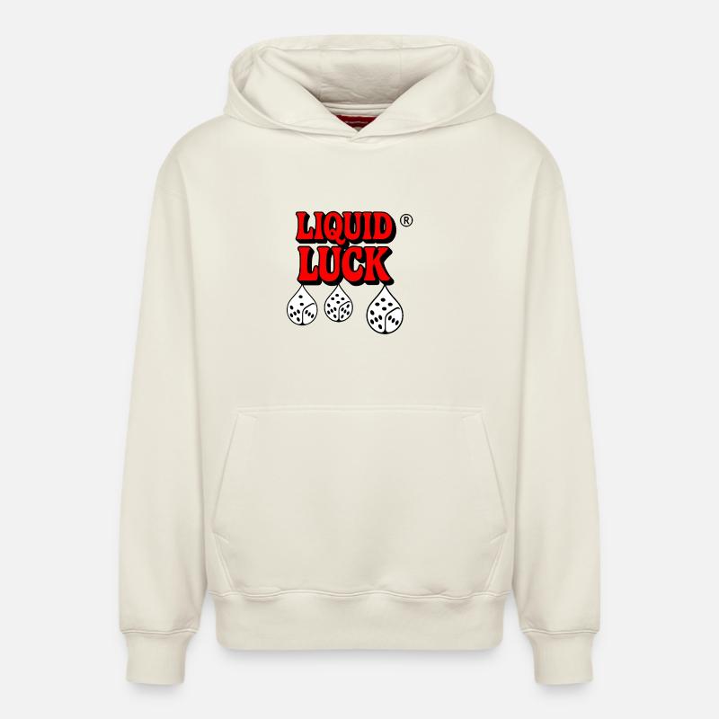 Gouttes de dés Liquid Luck - Sweat à capuche unisexe décontracté en coton biologique – de SPREAD - blanc cassé