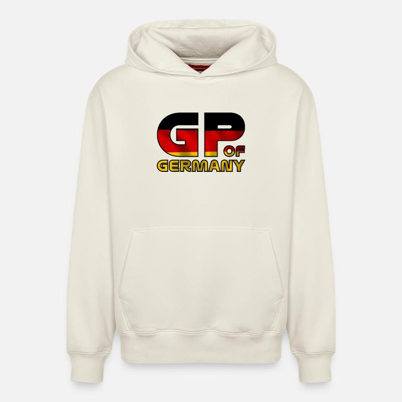 germany_gp - Sweat à capuche unisexe décontracté en coton biologique – de SPREAD - blanc cassé
