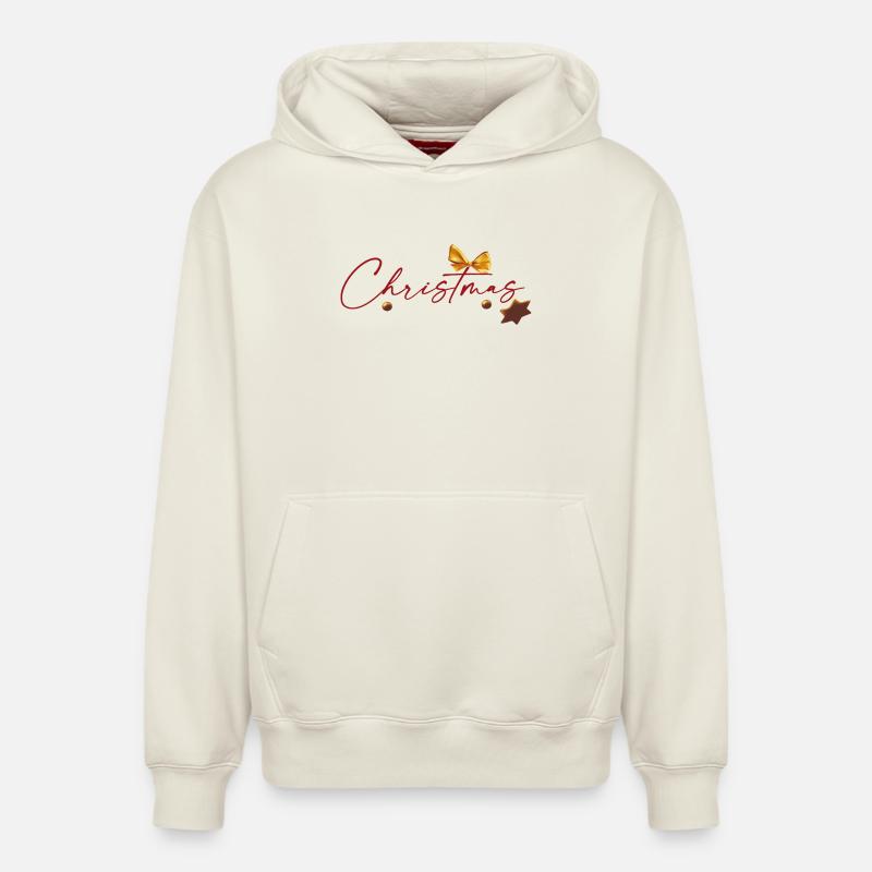 La magie de Noël - Sweat à capuche unisexe décontracté en coton biologique – de SPREAD - blanc cassé