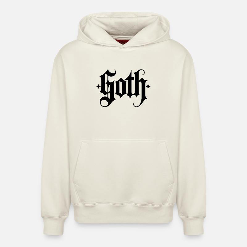 Goth Mommy - Cool Stoic Design - Sweat à capuche unisexe décontracté en coton biologique – de SPREAD - blanc cassé