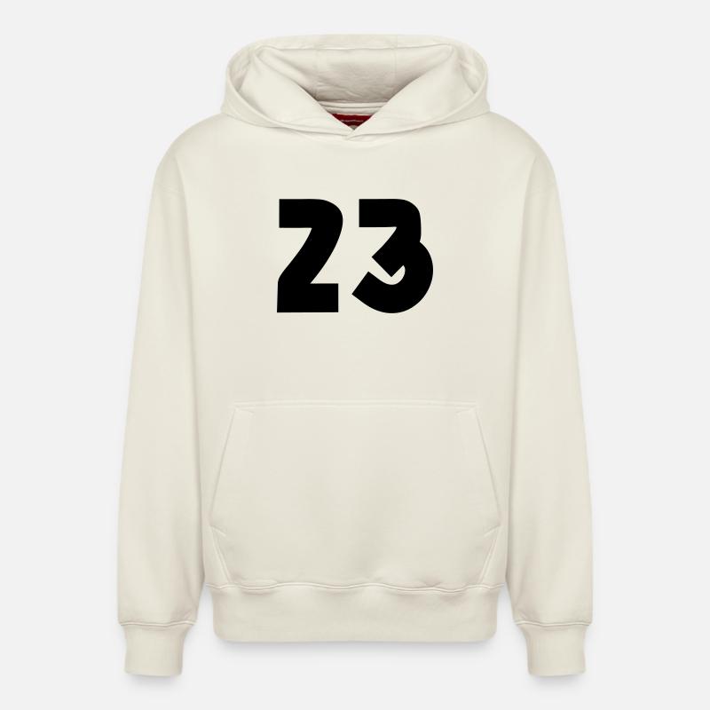 23 - Sweat à capuche unisexe décontracté en coton biologique – de SPREAD - blanc cassé