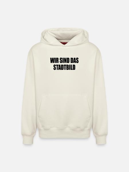 wir sind das stadtbild - Relaxed Unisex Organic Hoodie – von SPREAD - Naturweiß