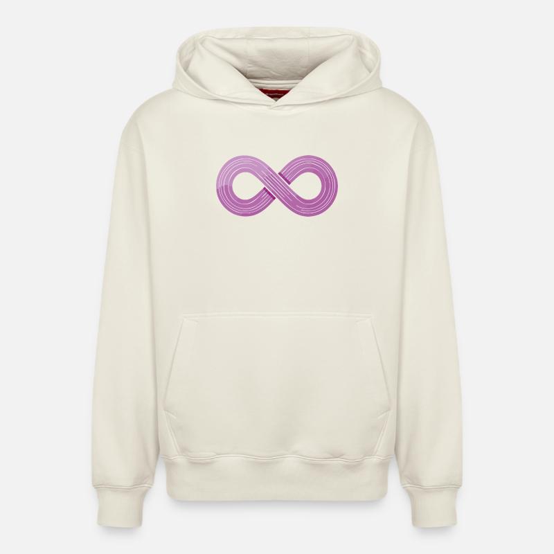 Infinity Flow – symbole d’agilité - Sweat à capuche unisexe décontracté en coton biologique – de SPREAD - blanc cassé