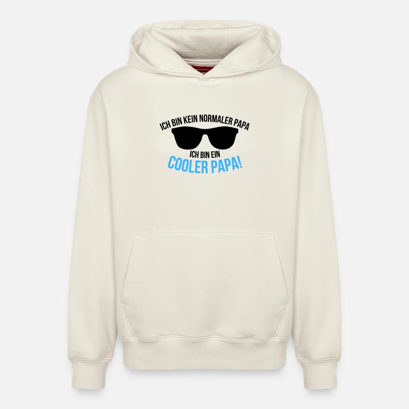 Ich bin ein cooler Papa Spruch - Relaxed Unisex Organic Hoodie – von SPREAD - Naturweiß