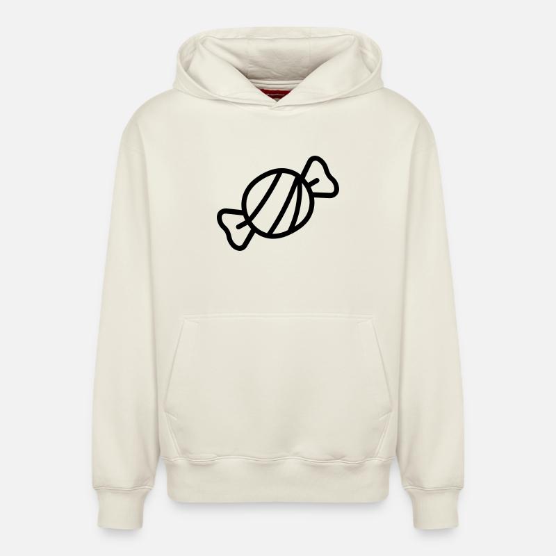 Bonbon - Sweat à capuche unisexe décontracté en coton biologique – de SPREAD - blanc cassé