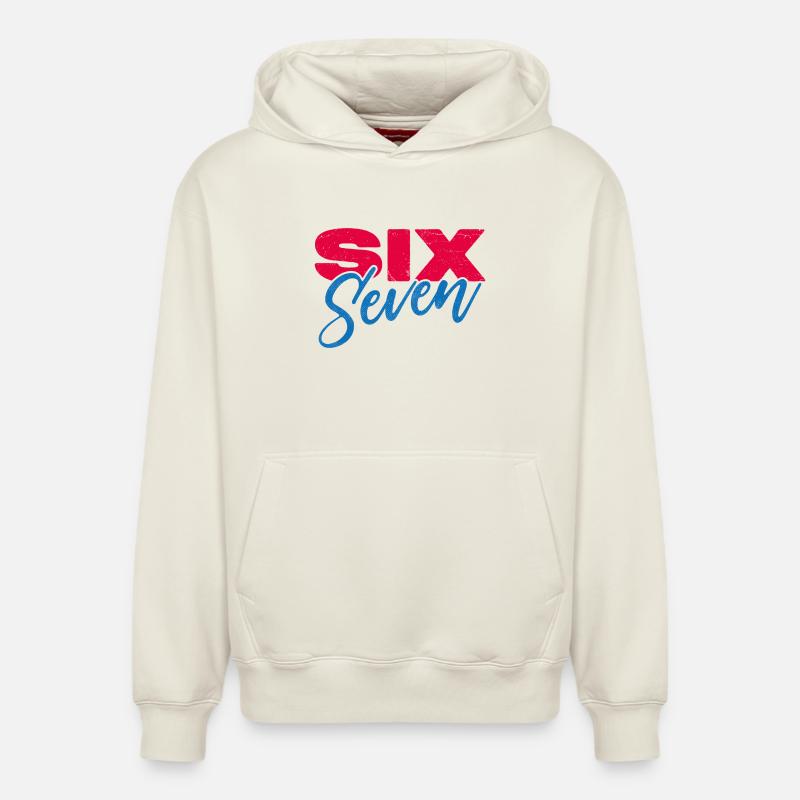 six sept - Sweat à capuche unisexe décontracté en coton biologique – de SPREAD - blanc cassé
