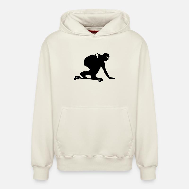 Longboard - Sweat à capuche unisexe décontracté en coton biologique – de SPREAD - blanc cassé