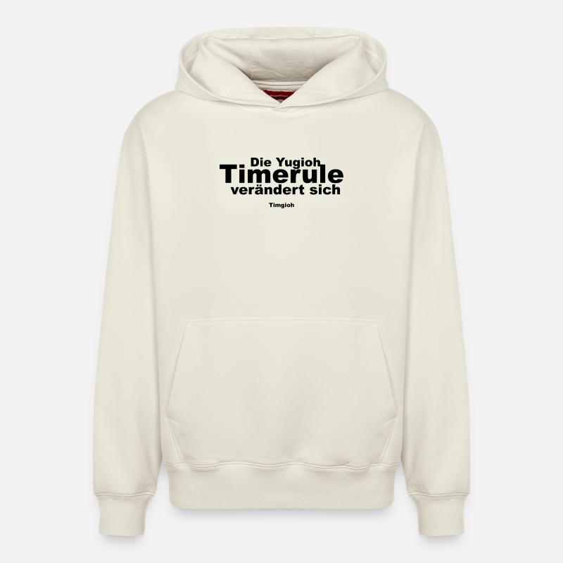 TimeRule - Sweat à capuche unisexe décontracté en coton biologique – de SPREAD - blanc cassé