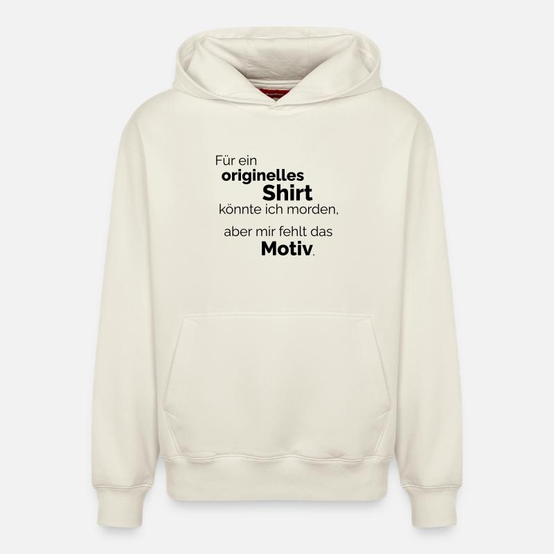 Motif - Sweat à capuche unisexe décontracté en coton biologique – de SPREAD - blanc cassé
