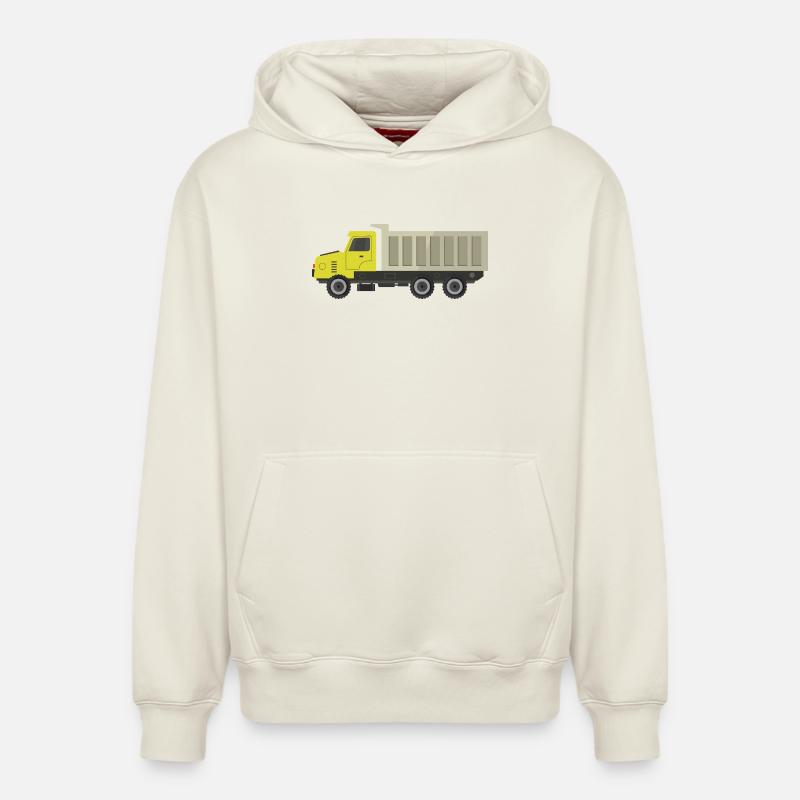 Camion - Sweat à capuche unisexe décontracté en coton biologique – de SPREAD - blanc cassé