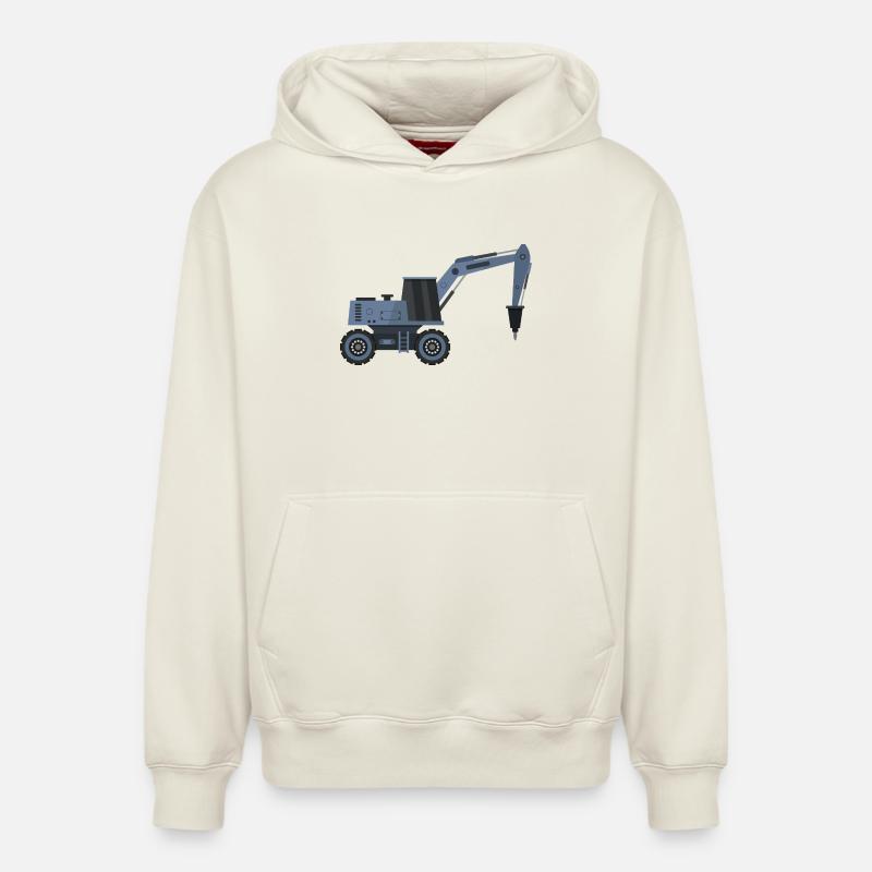 Pelle avec marteau - Sweat à capuche unisexe décontracté en coton biologique – de SPREAD - blanc cassé