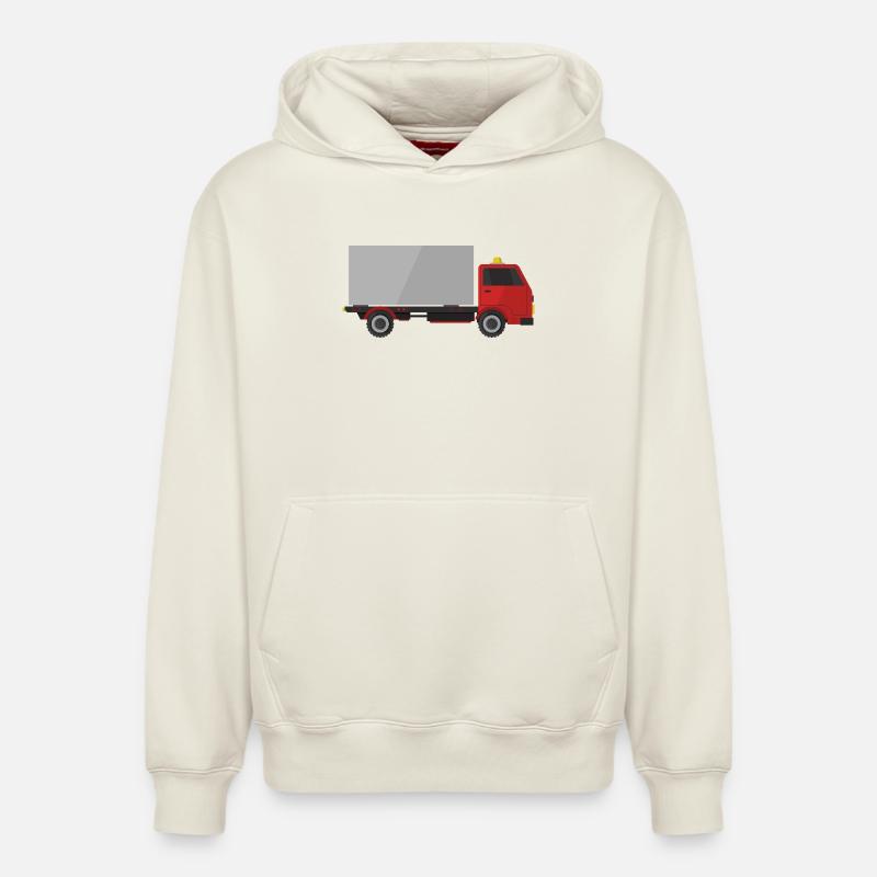 Camion - Sweat à capuche unisexe décontracté en coton biologique – de SPREAD - blanc cassé