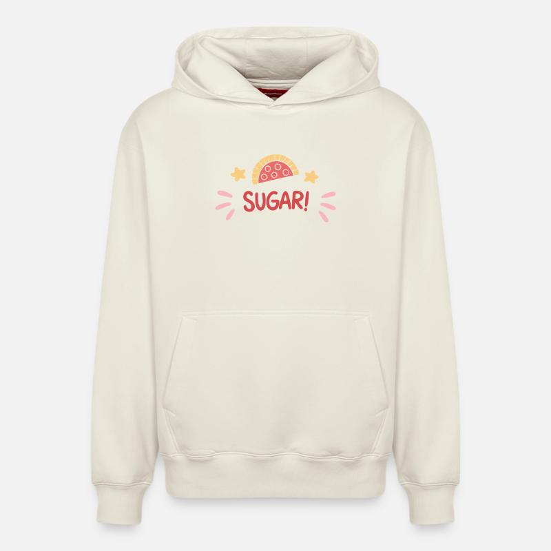 Sugar Burst Tendance Douceur - Sweat à capuche unisexe décontracté en coton biologique – de SPREAD - blanc cassé