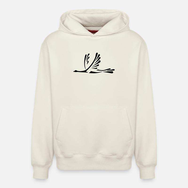 Vogel - Relaxed Unisex Organic Hoodie – von SPREAD - Naturweiß