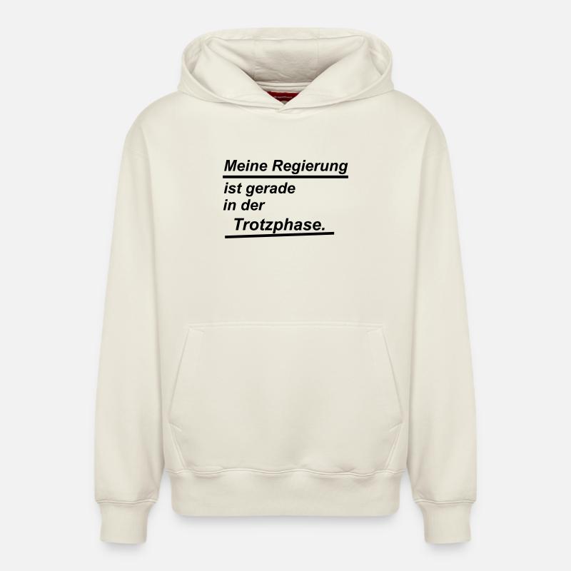 phase de défi - Sweat à capuche unisexe décontracté en coton biologique – de SPREAD - blanc cassé