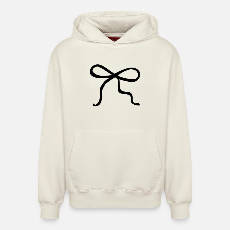 Arc peint à la main - Sweat à capuche unisexe décontracté en coton biologique – de SPREAD - blanc cassé