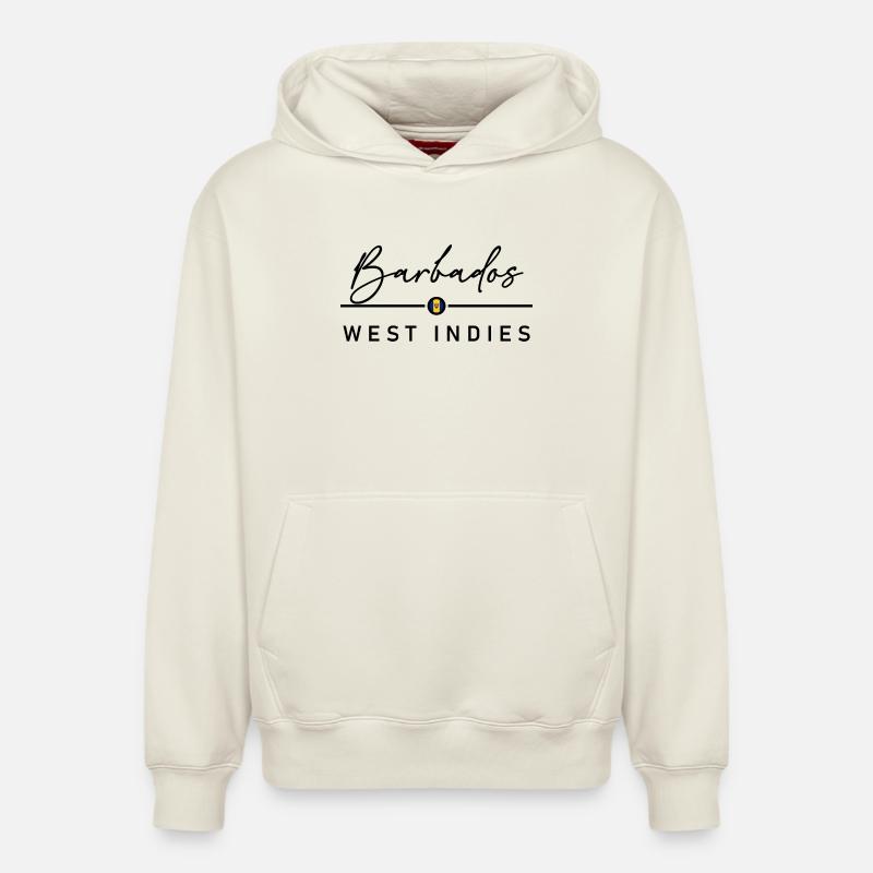 Barbade - Antilles - Caraïbes - Sweat à capuche unisexe décontracté en coton biologique – de SPREAD - blanc cassé