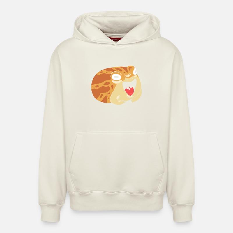 Grenouille - Sweat à capuche unisexe décontracté en coton biologique – de SPREAD - blanc cassé