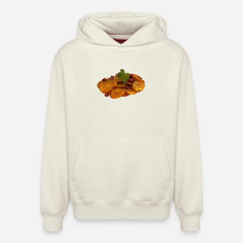 Braties croustillants - Sweat à capuche unisexe décontracté en coton biologique – de SPREAD - blanc cassé