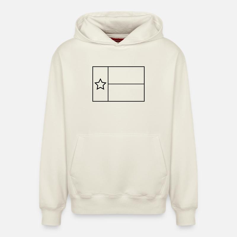 Profil du drapeau du Texas - Sweat à capuche unisexe décontracté en coton biologique – de SPREAD - blanc cassé