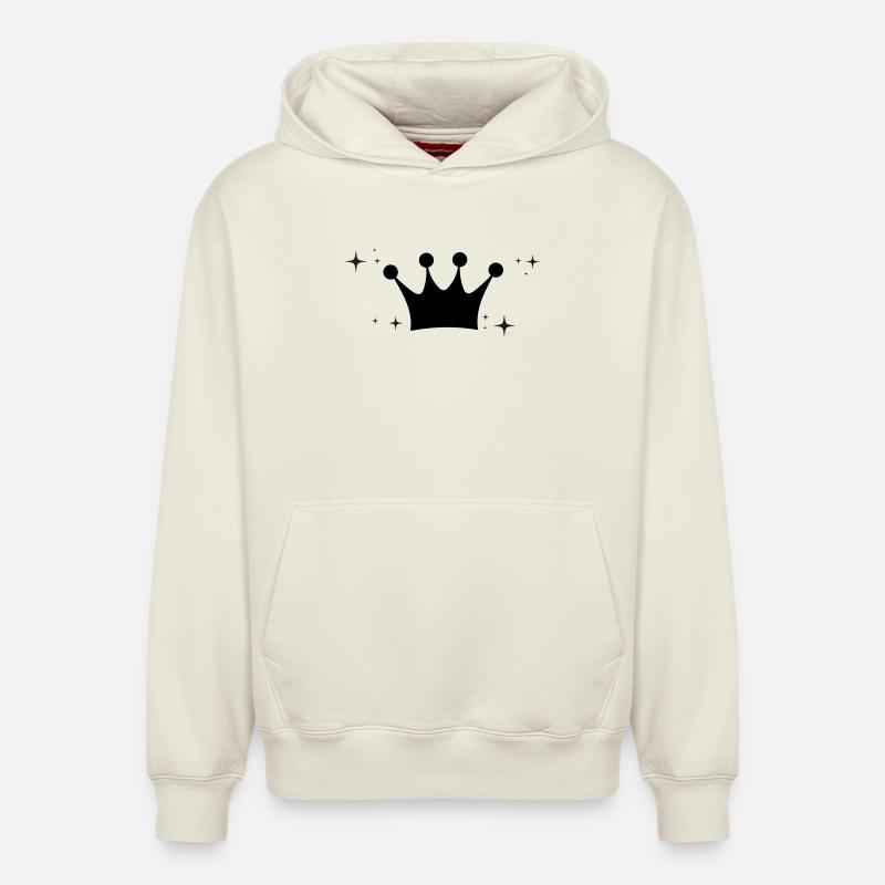 Couronne - Sweat à capuche unisexe décontracté en coton biologique – de SPREAD - blanc cassé