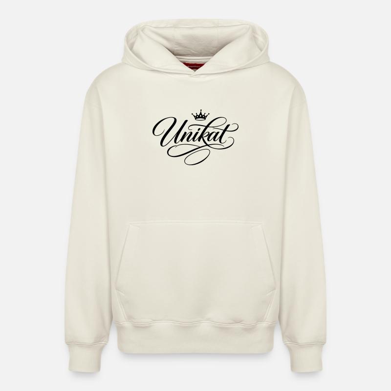 Couronne unique - Sweat à capuche unisexe décontracté en coton biologique – de SPREAD - blanc cassé