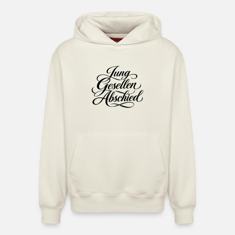Enterrement de vie de garçon - Sweat à capuche unisexe décontracté en coton biologique – de SPREAD - blanc cassé