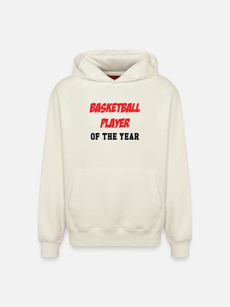 Basketball Player of the Year - Relaxed Unisex Organic Hoodie – by SPREAD - off white