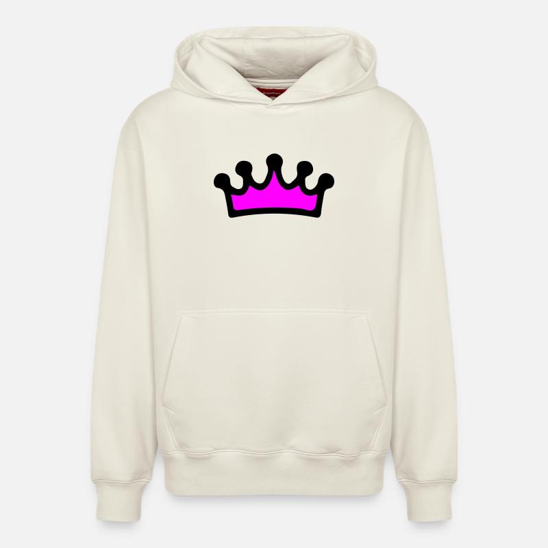 Krone Comic - Relaxed Unisex Organic Hoodie – von SPREAD - Naturweiß