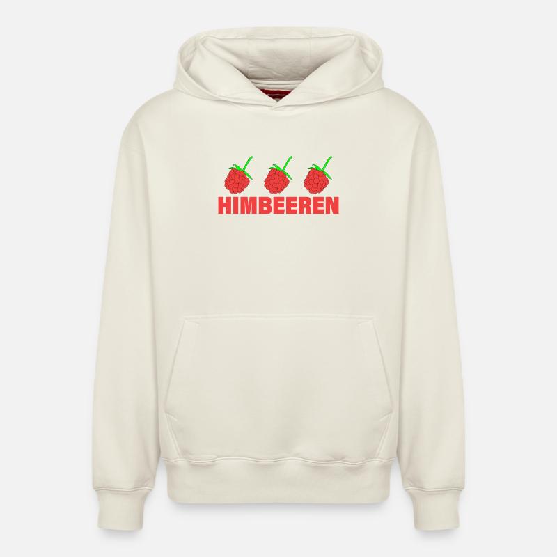 FRAMBOISES - Sweat à capuche unisexe décontracté en coton biologique – de SPREAD - blanc cassé