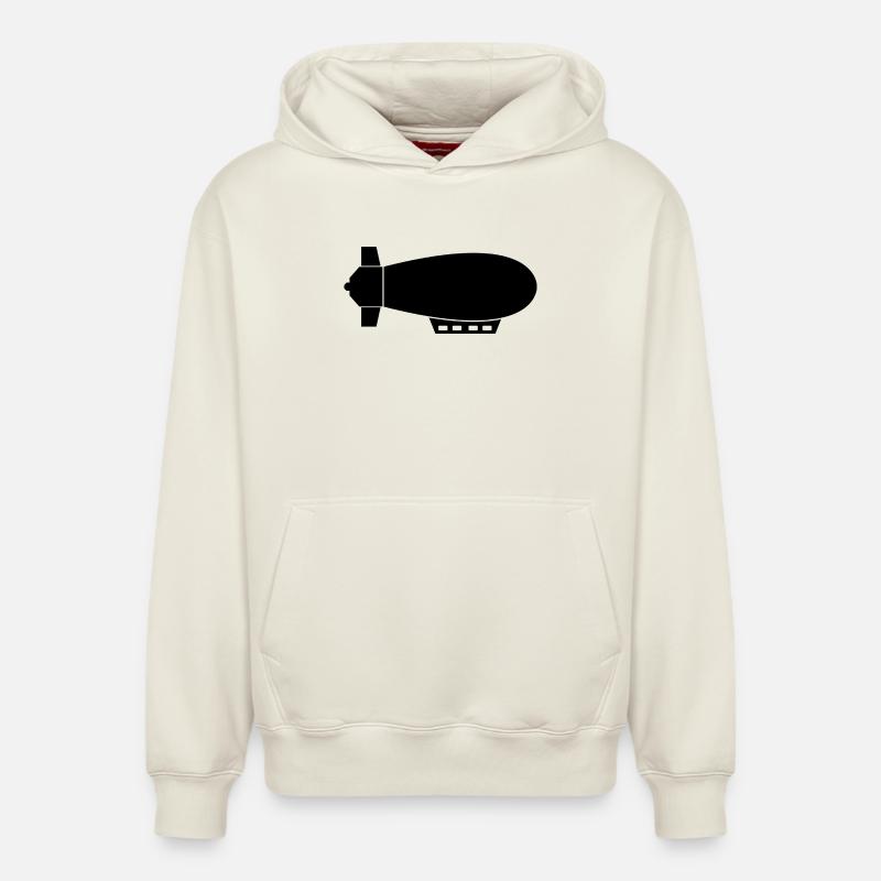 Dirigeable - Sweat à capuche unisexe décontracté en coton biologique – de SPREAD - blanc cassé