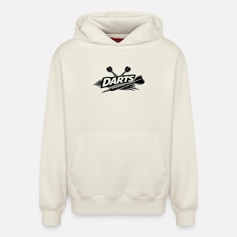Fléchettes Dart - Sweat à capuche unisexe décontracté en coton biologique – de SPREAD - blanc cassé