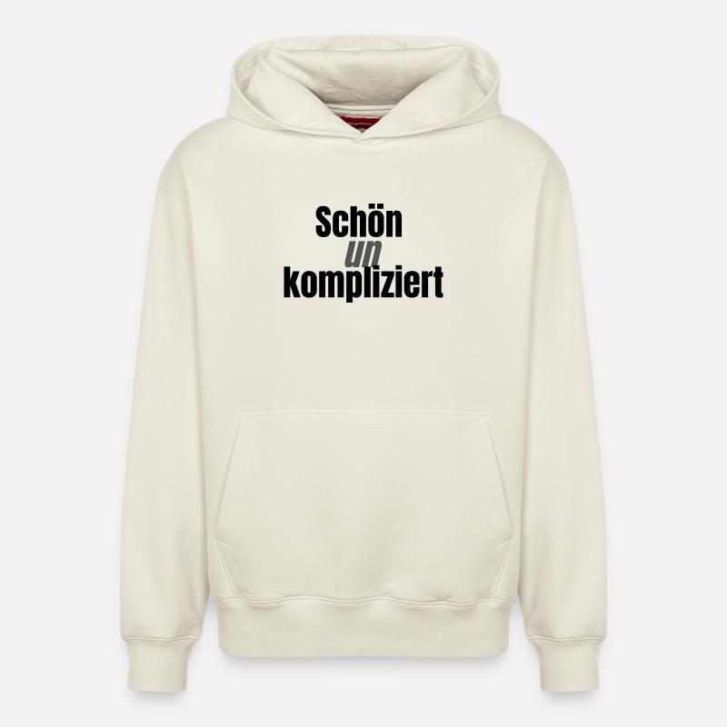 Bien simple et simple - Sweat à capuche unisexe décontracté en coton biologique – de SPREAD - blanc cassé