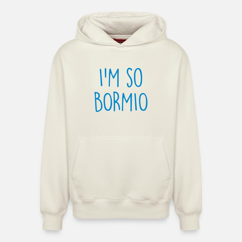 Bormio - Sweat à capuche unisexe décontracté en coton biologique – de SPREAD - blanc cassé
