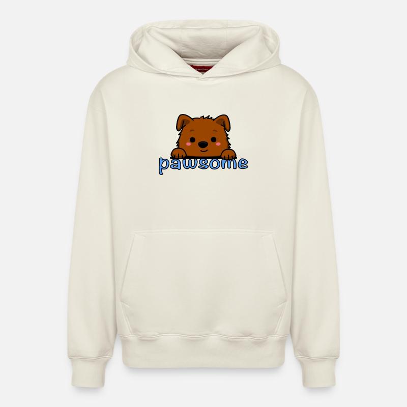 Gentil ! - Sweat à capuche unisexe décontracté en coton biologique – de SPREAD - blanc cassé