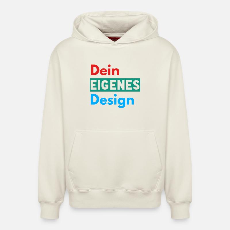 Votre propre conception - Sweat à capuche unisexe décontracté en coton biologique – de SPREAD - blanc cassé
