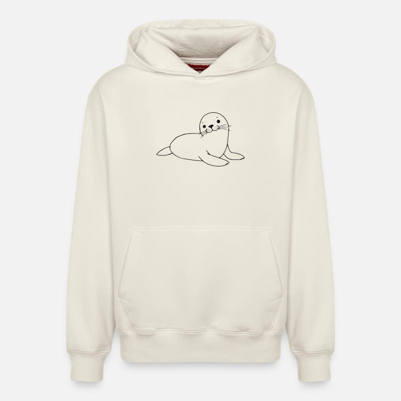Scellage scellant scellement - Sweat à capuche unisexe décontracté en coton biologique – de SPREAD - blanc cassé