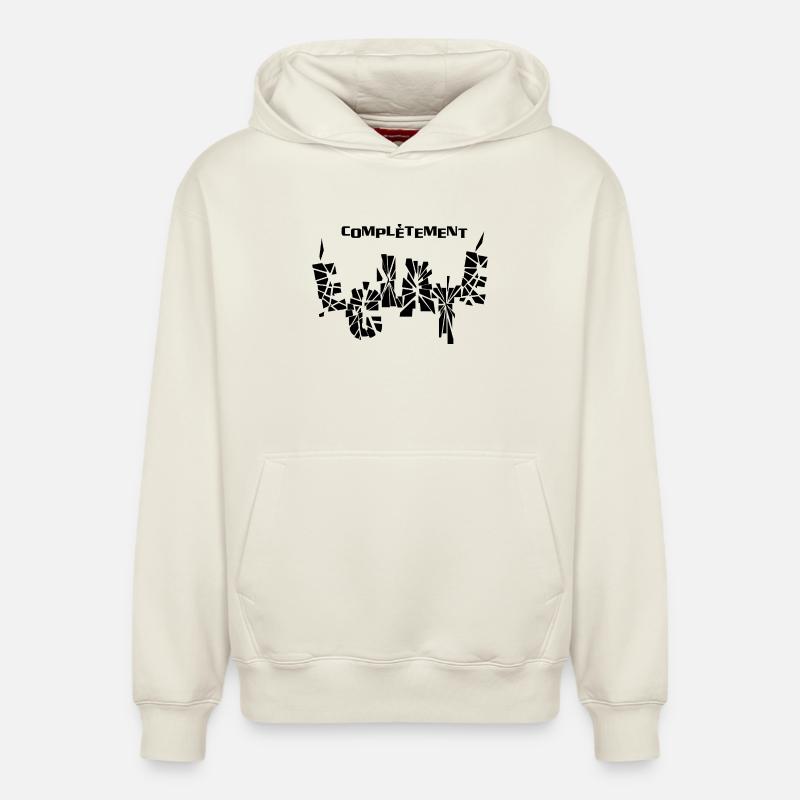 COMPLÈTEMENT ÉCLATÉ ! - Sweat à capuche unisexe décontracté en coton biologique – de SPREAD - blanc cassé