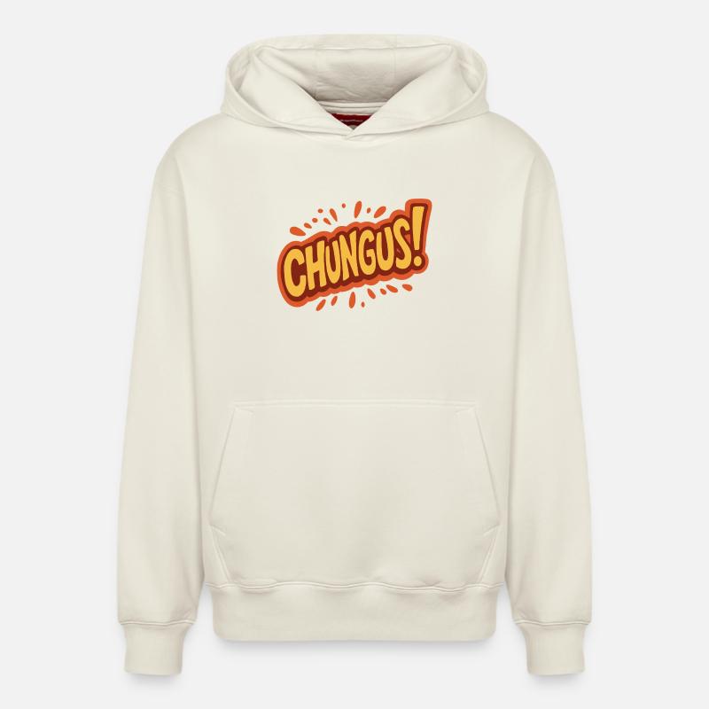 Chungus - Sweat à capuche unisexe décontracté en coton biologique – de SPREAD - blanc cassé
