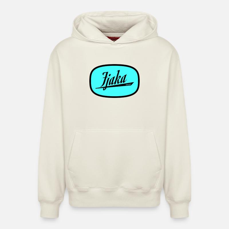 Fjaka - Sweat à capuche unisexe décontracté en coton biologique – de SPREAD - blanc cassé