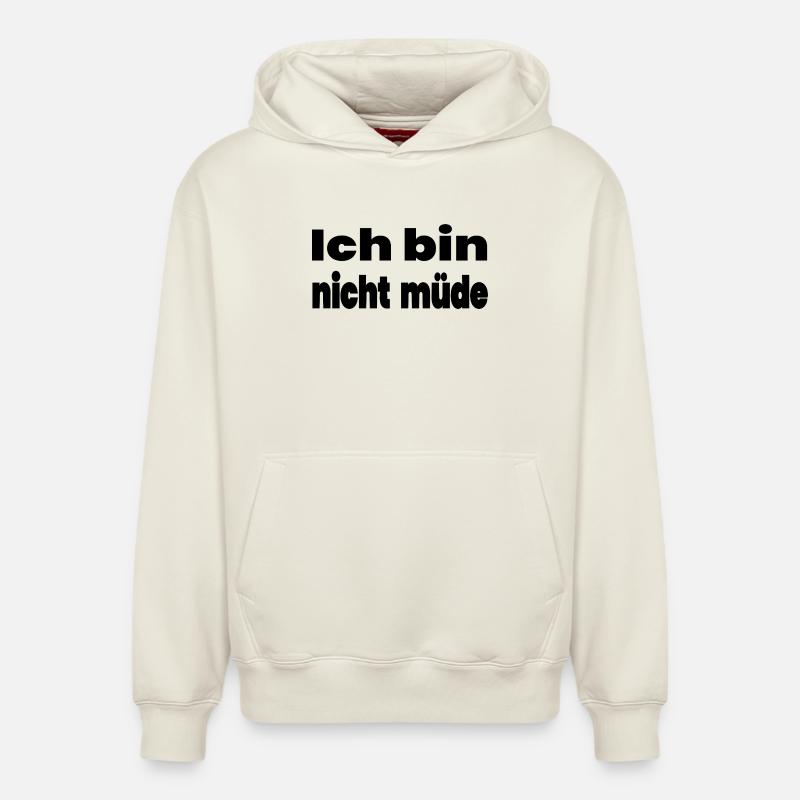 Fatigué - Sweat à capuche unisexe décontracté en coton biologique – de SPREAD - blanc cassé
