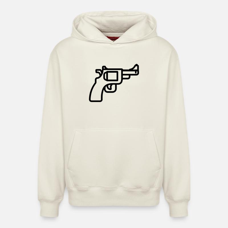 revolver - Sweat à capuche unisexe décontracté en coton biologique – de SPREAD - blanc cassé