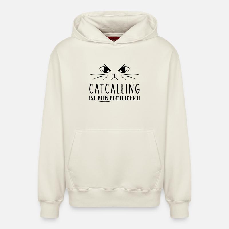 Catcalling ist kein Kompliment! - Relaxed Unisex Organic Hoodie – von SPREAD - Naturweiß
