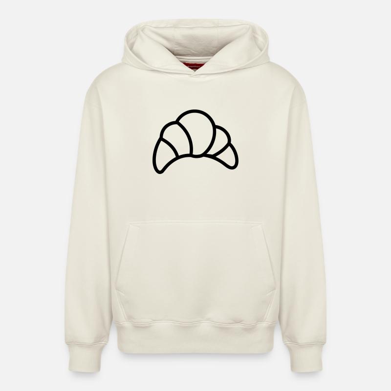 croissant - Sweat à capuche unisexe décontracté en coton biologique – de SPREAD - blanc cassé