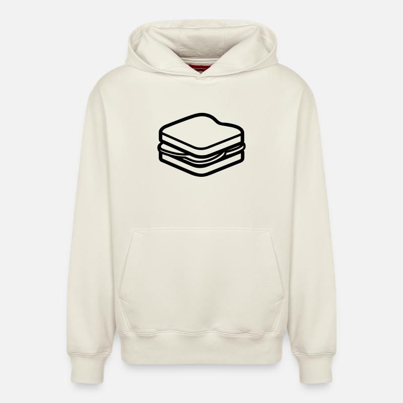sandwich - Sweat à capuche unisexe décontracté en coton biologique – de SPREAD - blanc cassé