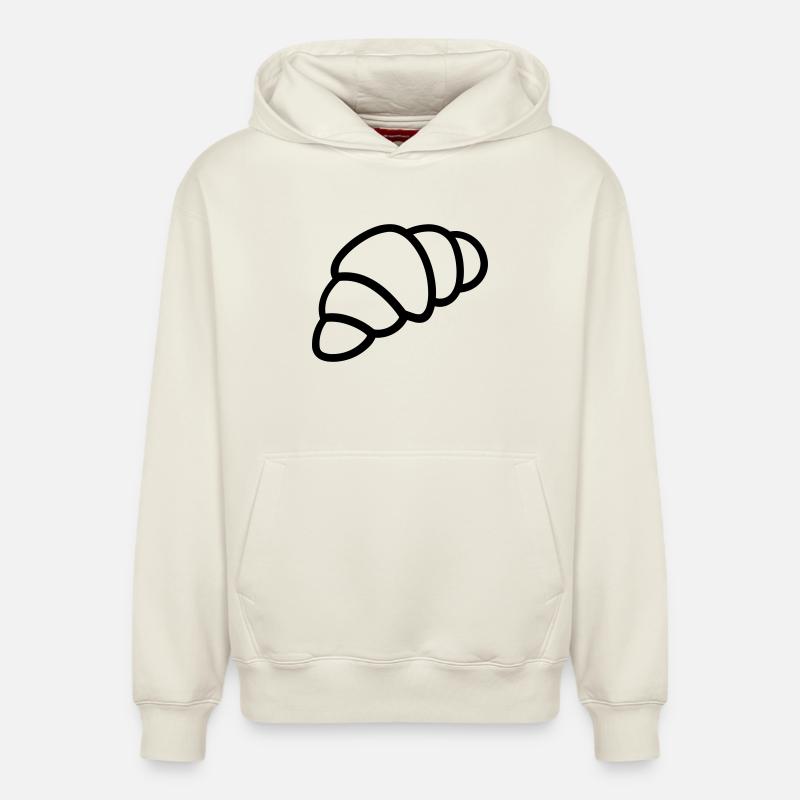 croissant - Sweat à capuche unisexe décontracté en coton biologique – de SPREAD - blanc cassé