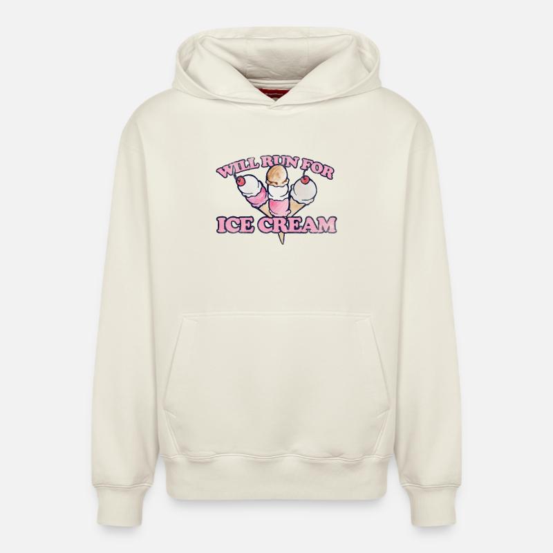 lol - Sweat à capuche unisexe décontracté en coton biologique – de SPREAD - blanc cassé